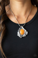 Load image into Gallery viewer, Amazon Amulet- Orange and Silver Necklace- Paparazzi Accessories