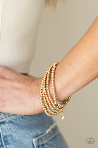 American All-Star- Gold Bracelets- Paparazzi Accessories