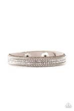 Load image into Gallery viewer, Babe Bling- White and Silver Wrap Bracelet- Paparazzi Accessories