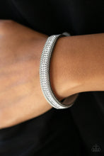 Load image into Gallery viewer, Babe Bling- White and Silver Wrap Bracelet- Paparazzi Accessories