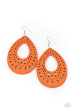 Load image into Gallery viewer, Belize Beauty- Orange and Silver Earrings- Paparazzi Accessories