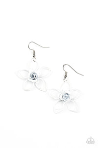 Botanical Bonanza- White and Silver Earrings- Paparazzi Accessories