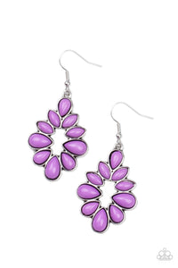 Burst Into TEARDROPS- Purple and Silver Earrings- Paparazzi Accessories