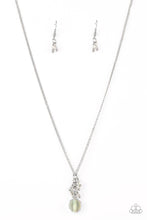 Load image into Gallery viewer, Clustered Candescence- White and Silver Necklace- Paparazzi Accessories