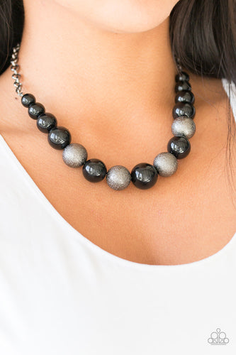 Color Me CEO- Black and Gunmetal Necklace- Paparazzi Accessories