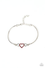 Load image into Gallery viewer, Cupids Confessions- Red and Silver Bracelet- Paparazzi Accessories