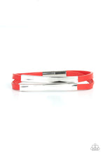 Load image into Gallery viewer, Dangerously Divine- Red and Silver Bracelet- Paparazzi Accessories