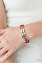 Load image into Gallery viewer, Dangerously Divine- Red and Silver Bracelet- Paparazzi Accessories