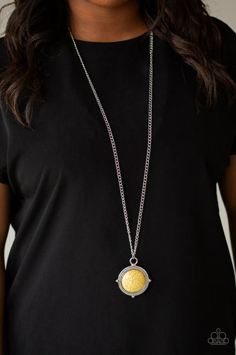 Desert Equinox- Yellow and Silver Necklace- Paparazzi Accessories