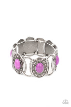 Load image into Gallery viewer, Desert Relic- Purple and Silver Bracelet- Paparazzi Accessories