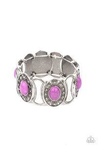 Desert Relic- Purple and Silver Bracelet- Paparazzi Accessories