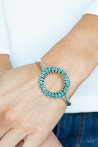 Divinely Desert- Blue and Silver Bracelet- Paparazzi Accessories