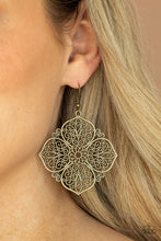 Load image into Gallery viewer, Dubai Detour- Brass Earrings- Paparazzi Accessories