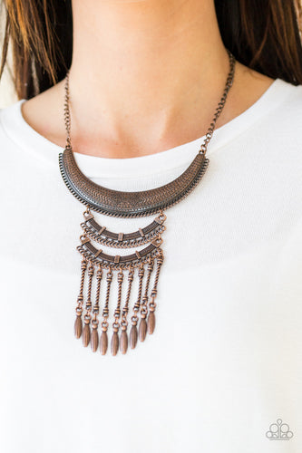 Eastern Empress- Copper Necklace- Paparazzi Accessories