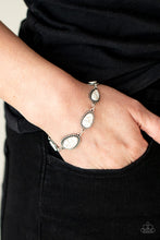 Load image into Gallery viewer, Elemental Exploration- White and Silver Bracelet- Paparazzi Accessories