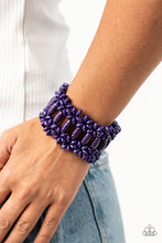 Load image into Gallery viewer, Fiji Flavor- Purple Wooden Bracelet- Paparazzi Accessories