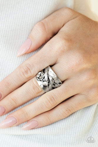 Follow The Tulips- Silver Ring- Paparazzi Accessories