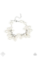 Load image into Gallery viewer, Girls In Pearls- White and Silver Bracelet- Paparazzi Accessories