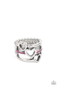 Give Me AMOR- Pink and Silver Ring- Paparazzi Accessories