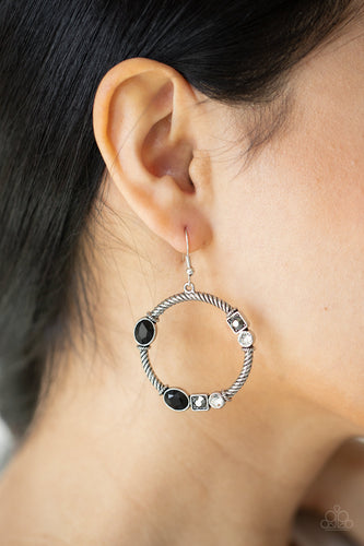 Glamorous Garland- Multicolored Silver Earrings- Paparazzi Accessories