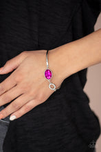Load image into Gallery viewer, Glamorous Glow- Pink and Silver Bracelet- Paparazzi Accessories
