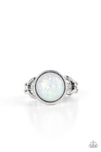 Load image into Gallery viewer, Glitter Grove- White and Silver Ring- Paparazzi Accessories