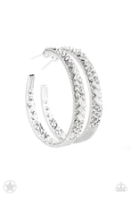 Load image into Gallery viewer, GLITZY By Association- White and Silver Earrings- Paparazzi Accessories