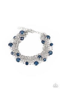 Glossy Goddess- Blue and Silver Bracelet- Paparazzi Accessories