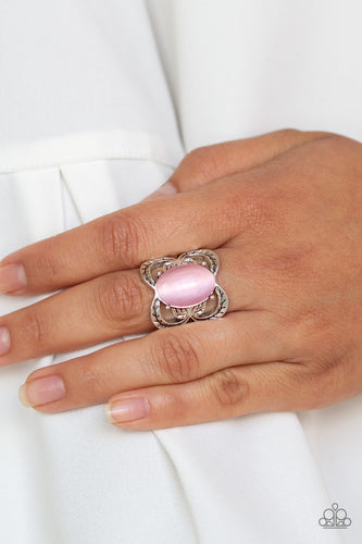 Go For GLOW- Pink and Silver Ring- Paparazzi Accessories