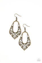Load image into Gallery viewer, Grapevine Glamour- Brass Earrings- Paparazzi Accessories