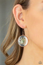 Load image into Gallery viewer, Happily Ever Eden- White and Copper Earrings- Paparazzi Accessories