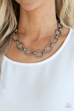 Load image into Gallery viewer, HAUTE-ly Contested- Gunmetal Necklace- Paparazzi Accessories