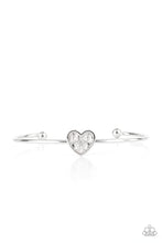 Load image into Gallery viewer, Heart Of Ice- White and Silver Bracelet- Paparazzi Accessories