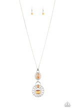 Load image into Gallery viewer, Hook, Vine, and Sinker- Orange and Silver Necklace- Paparazzi Accessories
