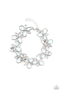 Ice Garden- White and Silver Bracelet- Paparazzi Accessories