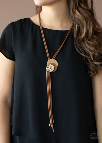 Im FELINE Good- Brown and Gold Necklace- Paparazzi Accessories