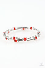 Load image into Gallery viewer, Into Infinity- Red and Silver Bracelet- Paparazzi Accessories
