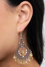Load image into Gallery viewer, Lyrical Luster- Yellow and Silver Earrings- Paparazzi Accessories