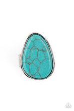 Load image into Gallery viewer, Marble Mecca- Blue and Silver Ring- Paparazzi Accessories