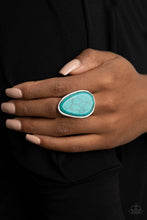 Load image into Gallery viewer, Marble Mecca- Blue and Silver Ring- Paparazzi Accessories