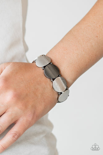 Metallic Spotlight- Gunmetal and Silver Bracelet- Paparazzi Accessories