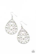 Load image into Gallery viewer, Midnight Carriage- Green and Silver Earrings- Paparazzi Accessories