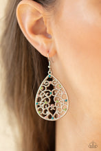 Load image into Gallery viewer, Midnight Carriage- Multicolored Silver Earrings- Paparazzi Accessories