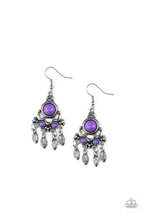 No Place Like HOMESTEAD- Purple and Silver Earrings- Paparazzi Accessories