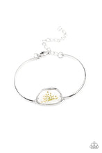 Load image into Gallery viewer, Prairie Paradise- White and Silver Bracelet- Paparazzi Accessories