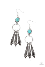 Load image into Gallery viewer, Prana Paradise- Blue and Silver Earrings- Paparazzi Accessories