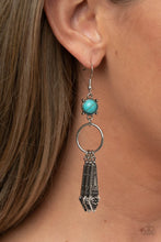 Load image into Gallery viewer, Prana Paradise- Blue and Silver Earrings- Paparazzi Accessories