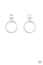 Load image into Gallery viewer, Prismatic Perfection- White and Silver Earrings- Paparazzi Accessories