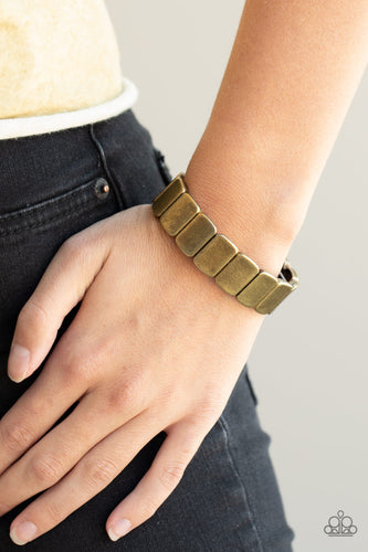 Retro Effect- Brass Bracelet- Paparazzi Accessories