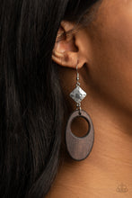 Load image into Gallery viewer, Retro Reveal- Brown and Silver Earrings- Paparazzi Accessories